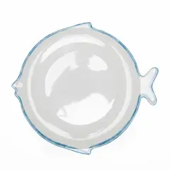 BASEMENT HOME - Plato Pez Melamina Hamptons Rim Azul 24 Cm