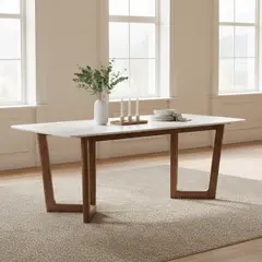 BASEMENT HOME - Mesa de Comedor Sofia Ceramica Mármol