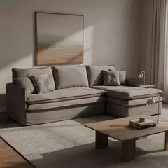 BASEMENT HOME - Sofá Seccional Pluma Arizona Derecho