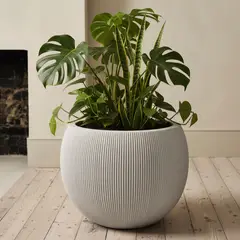 MICA - Macetero Con Rayas 37X30 Cm Decoración