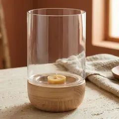 ROBERTA ALLEN - Fanal Farol Lia Vidrio y Madera Adorno Decorativo