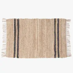 BASEMENT HOME - 883662057 Alfombra Decorativa Yute Rayas 60X90 cm Bajada de Cama