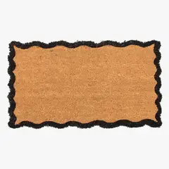 MICA - Limpiape Tapete Con Borde Negro 40X70 Cm Interior Y Exterior Decorativo