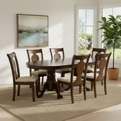 ROBERTA ALLEN - Juego de comedor Valerie 6 sillas Tela