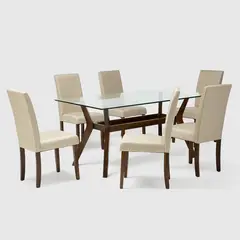 BASEMENT HOME - Juego de Comedor Margot Rect 6 Sillas
