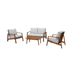 Just Home Collection - Conjunto Estar Madeira Madeira Sf 4Pçs