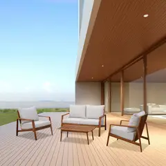 Just Home Collection - Conjunto Estar Madeira Madeira Sf 4Pçs