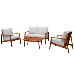 Just Home Collection - Conjunto Estar Madeira Madeira Sf 4Pçs