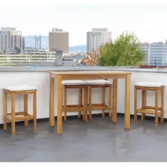 Just Home Collection - Conjunto De Bar De Madeira
