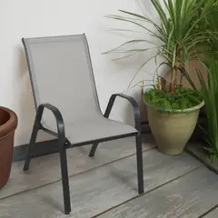 Just Home Collection - Cadeira Sling Empilhável Cru