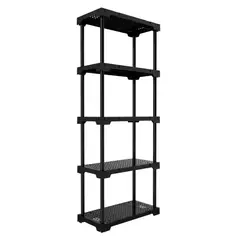 Organize - Estante de Plástico com 5 Prateleiras Preta Poly 167x70x35cm 125kg Grifit