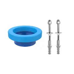Blukit - Anel de Vedação com Guia para Vaso Sanitário com Kit Parafuso Fixador