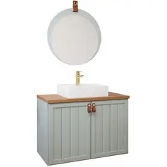 Mgm - Armário Alure 80cm Pistache Freijó