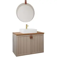 Mgm - Armário Alure 80cm Cappuccino Freijó