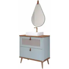 Mgm - Armário Veneto 80 Cm Pistache/Freijo
