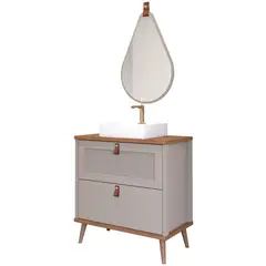 Mgm - Armário Veneto 80 Cm Cappuccino/Freijo