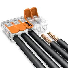Wago - Conector de Emenda 5 Polos 4 Unidades