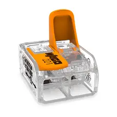 Wago - Conector de Emenda 2 Polos 3 Unidades