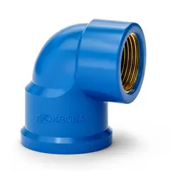 Krona - Joelho 90 Azul Com Bucha Latão 25mmx1 2