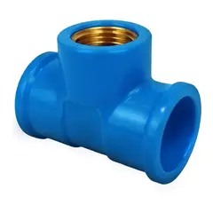 Krona - Tê Azul C Bucha Latao 25mmx3 4