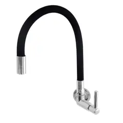 Karson - Torneira Cozinha Parede Bica Flexível Preta