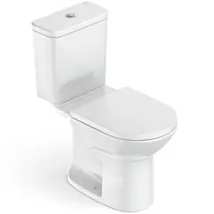 Roca - Kit Vaso Sanitário com Caixa Acoplada e Assento Branco Duplo Acionamento 3/6L Saída Vertical Round