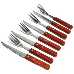 Mr Beef - Conjunto de Faca e Garfo Parr 4 Pares