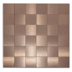 Art Glass - Pastilha Metal Alumínio Adesiva - Al1001 Cobre 30X30Cm