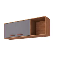 Mgm - Armário Para Cozinha Aereo Slim 114cm Freijo/Titanium