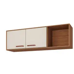 Mgm - Armário Para Cozinha Aereo Slim 114cm Freijo/Offwhite