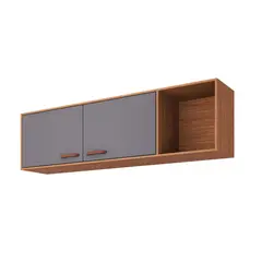 Mgm - Armário Para Cozinha Aereo Slim 144cm Freijo/Titanium