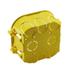 Forceline - Caixa de Luz 4X4 Quadrada  Amarela para Drywall
