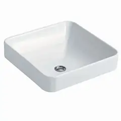 Kohler - Cuba de Apoio Quadrada Branca 41,3cm Vox Flow