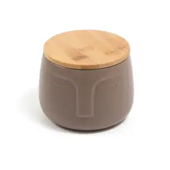 Oikos - Pote Rosto Dolomita com Tampa de Bambu