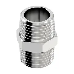 Censi - Niple Duplo de Latão Cromado Rosca 1/2"