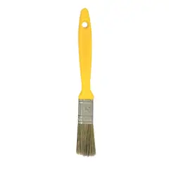 Pincéis Compel - Trincha 3/4 Cerda Gris Cabo Amarelo Referencia 302