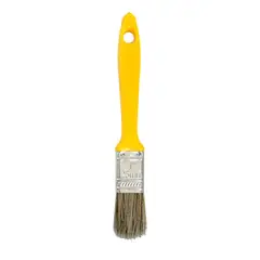 Pincéis Compel - Trincha 1 Cerda Gris Cabo Amarelo Referencia 303