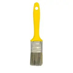 Pincéis Compel - Trincha 1 1/2 Cerda Gris Cabo Amarelo Referencia 304