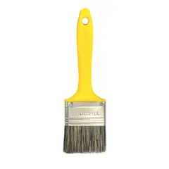 Pincéis Compel - Trincha 2 1/2 Cerda Gris Cabo Amarelo Referencia 306