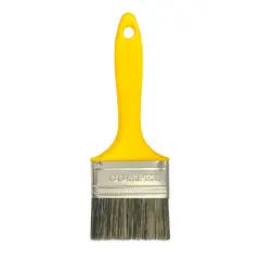 Pincéis Compel - Trincha 3 Cerda Gris Cabo Amarelo Referencia 307