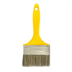Pincéis Compel - Trincha 4 Cerda Gris Cabo Amarelo Referencia 308