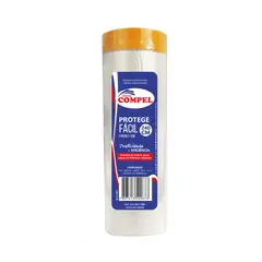 Pinceis Compel - Plástico para Pintura Protege Fácil Transparente 240cmx10m