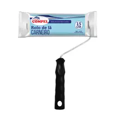 Pinceis Compel - Rolo de Lã Carneiro 15cm com Cabo