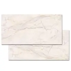 Portobello - Rodapé Porcelanato Acetinado Esmaltado Branco 20X120cm Retificado Apuano Oro