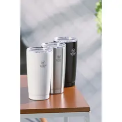 Wolff Gour - Copo Térmica Inox Parede Dupla Com Tampa Preto
