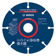 Bosch - Disco de Corte EXPERT Carbide Multi Wheel 110mm 20mm