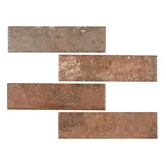 Portobello - Porcelanato Mate Esmaltado Avermelhado 7x26cm Bold Caixa 0,92m² Georgian Blend