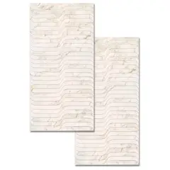 Portobello - Porcelanato Acetinado Esmaltado Branco 60x120cm Retificado Caixa 1,43m² Apuano Oro Stream