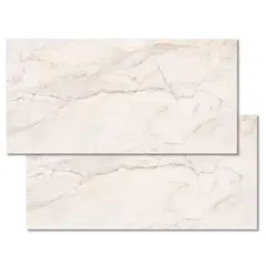 Portobello - Porcelanato Acetinado Esmaltado Branco 60x120cm Retificado Caixa 1,43m² Apuano Oro