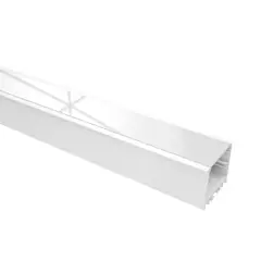 Hazak - Perfil de Embutir Largo Branco com Difusor Branco 1 Metro